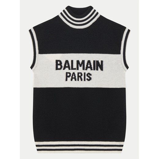 Balmain Sweter BV9A51-Z2361 Czarny Regular Fit ze sklepu MODIVO w kategorii Swetry chłopięce - zdjęcie 182710500