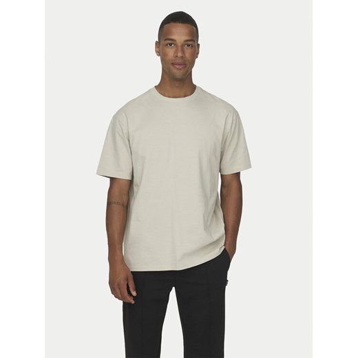Only & Sons T-Shirt Fred 22022532 Beżowy Relaxed Fit ze sklepu MODIVO w kategorii T-shirty męskie - zdjęcie 182710561