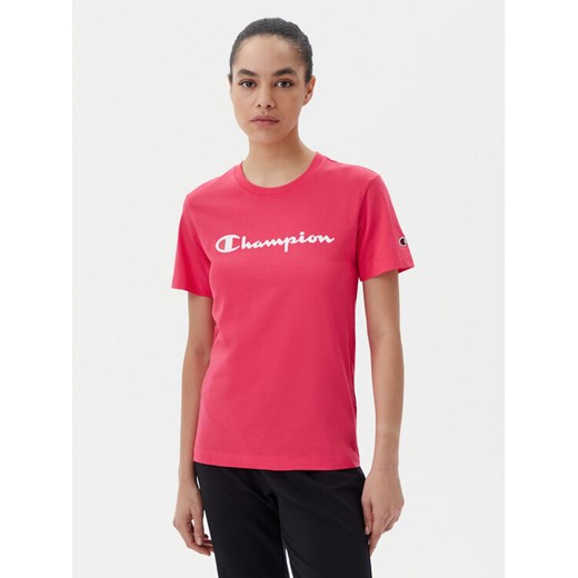Champion T-Shirt 118090 Koralowy Slim Fit ze sklepu MODIVO w kategorii Bluzki damskie - zdjęcie 182710764