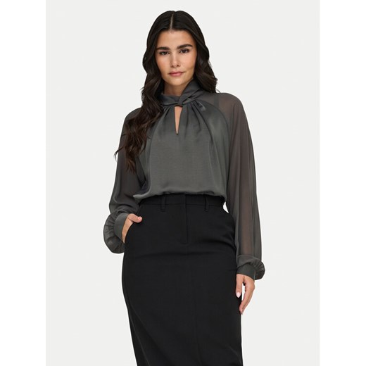 JDY Bluzka Urba 15308467 Szary Regular Fit ze sklepu MODIVO w kategorii Bluzki damskie - zdjęcie 182710950
