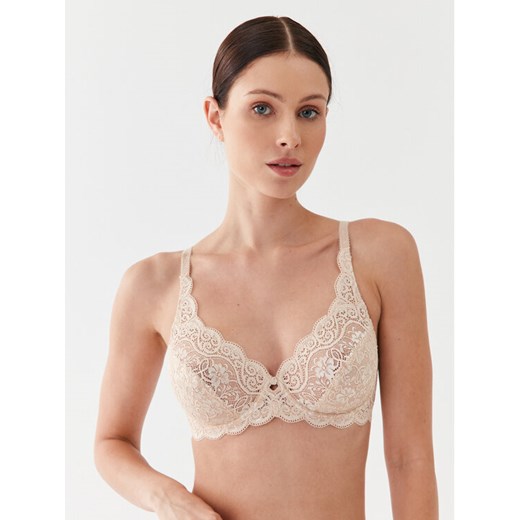 Triumph Biustonosz z fiszbiną Amourette 10166797 Écru ze sklepu MODIVO w kategorii Biustonosze - zdjęcie 182710990