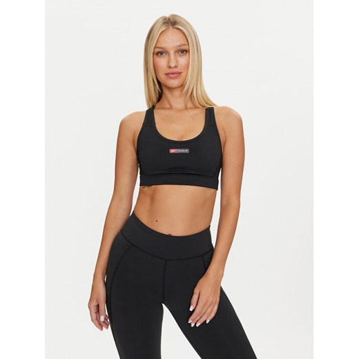 Reebok Biustonosz sportowy Lux Bold Racr Bra 100075369 Czarny Slim Fit ze sklepu MODIVO w kategorii Biustonosze - zdjęcie 182710992