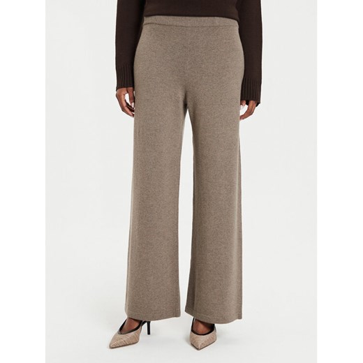 Weekend Max Mara Spodnie materiałowe Tennis 2425336012 Beżowy Regular Fit ze sklepu MODIVO w kategorii Spodnie damskie - zdjęcie 182711104