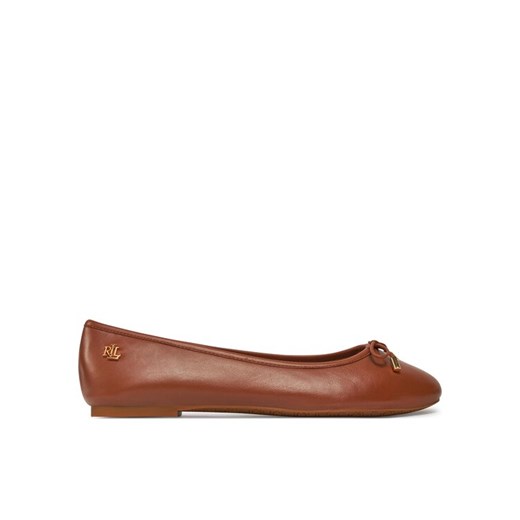 Lauren Ralph Lauren Baleriny 802940603002 Brązowy ze sklepu MODIVO w kategorii Balerinki - zdjęcie 182711112