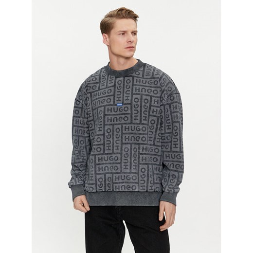 Hugo Bluza Nenry 50510545 Szary Relaxed Fit ze sklepu MODIVO w kategorii Bluzy męskie - zdjęcie 182711210