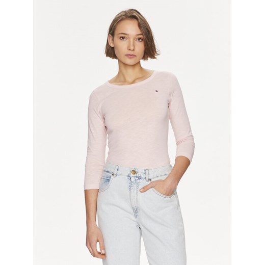 Tommy Hilfiger Bluzka WW0WW37861 Różowy Slim Fit ze sklepu MODIVO w kategorii Bluzki damskie - zdjęcie 182711300