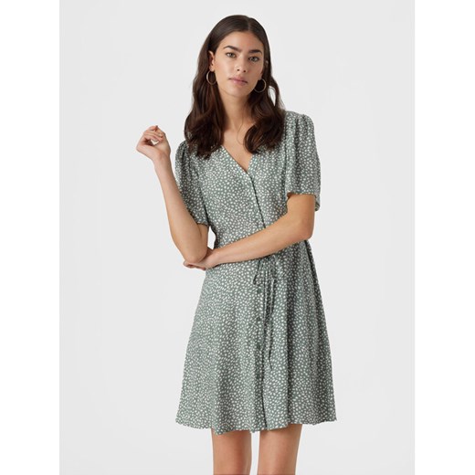 Vero Moda Sukienka letnia Alba 10292845 Zielony Regular Fit ze sklepu MODIVO w kategorii Sukienki - zdjęcie 182711310