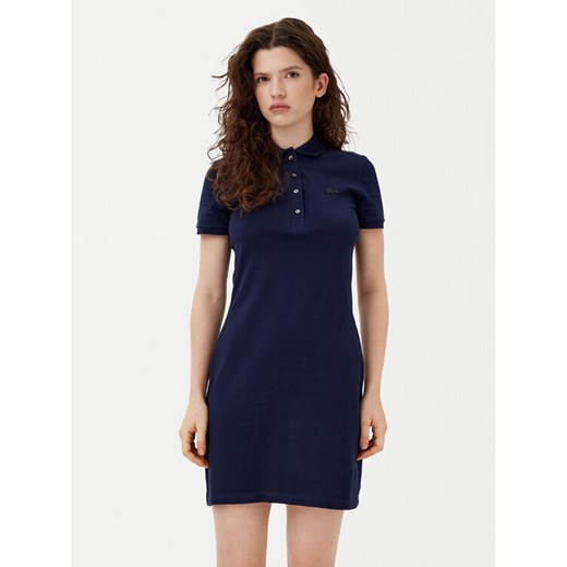 Lacoste Sukienka codzienna EF5473 Granatowy Slim Fit ze sklepu MODIVO w kategorii Sukienki - zdjęcie 182711364