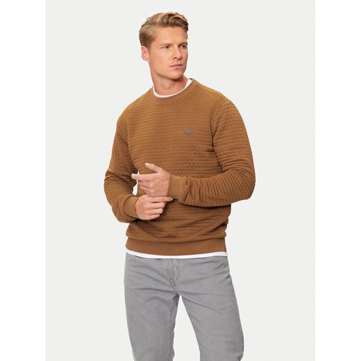 INDICODE Bluza Dash 55-434 Brązowy Regular Fit ze sklepu MODIVO w kategorii Bluzy męskie - zdjęcie 182711443