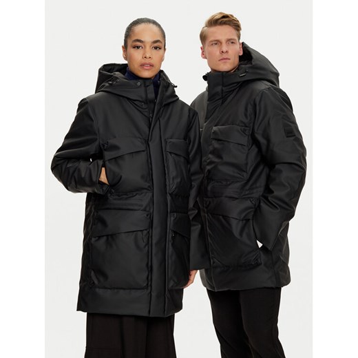 Rains Kurtka zimowa Unisex Askim 15930 Czarny Regular Fit ze sklepu MODIVO w kategorii Kurtki damskie - zdjęcie 182711483