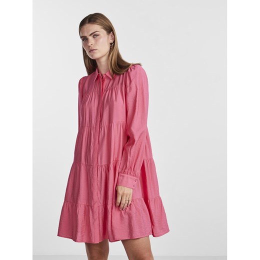 YAS Sukienka koszulowa Pala 26030720 Różowy Loose Fit ze sklepu MODIVO w kategorii Sukienki - zdjęcie 182711484