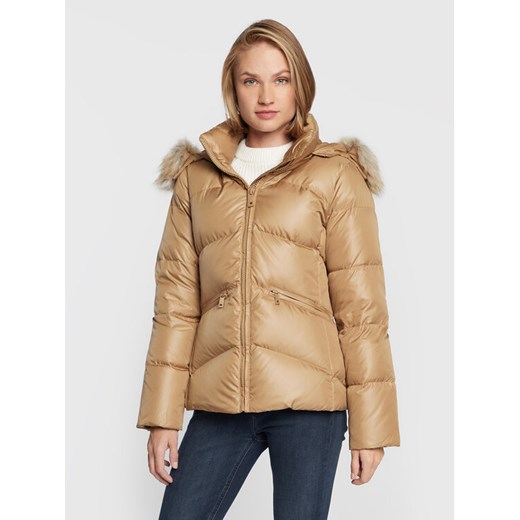 Calvin Klein Kurtka puchowa Essentail K20K204952 Beżowy Regular Fit ze sklepu MODIVO w kategorii Kurtki damskie - zdjęcie 182711541