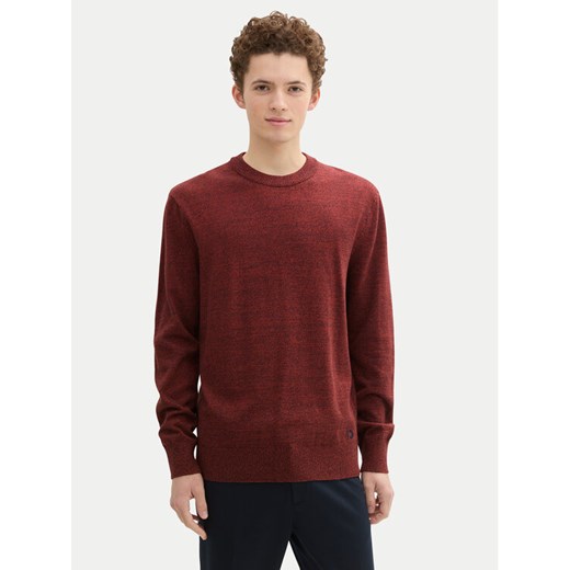 Tom Tailor Denim Sweter 1042509 Czerwony Regular Fit ze sklepu MODIVO w kategorii Swetry męskie - zdjęcie 182711740