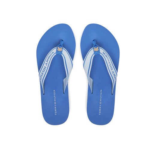 Tommy Hilfiger Japonki Hilfiger Webbing Beach Sandal FW0FW08515 Niebieski ze sklepu MODIVO w kategorii Klapki damskie - zdjęcie 182711754