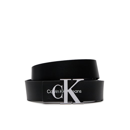 Calvin Klein Jeans Pasek Damski Monogram Hardware 30Mm K60K610281 Czarny ze sklepu MODIVO w kategorii Paski damskie - zdjęcie 182711821