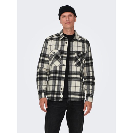 Only & Sons Koszula 22026313 Szary Loose Fit ze sklepu MODIVO w kategorii Koszule męskie - zdjęcie 182711940