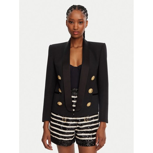 Balmain Marynarka DF1SI530ME54 Czarny Regular Fit ze sklepu MODIVO w kategorii Marynarki damskie - zdjęcie 182711973
