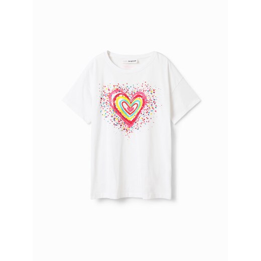 Desigual T-Shirt 23SGTK20 Biały Regular Fit ze sklepu MODIVO w kategorii Bluzki dziewczęce - zdjęcie 182711990