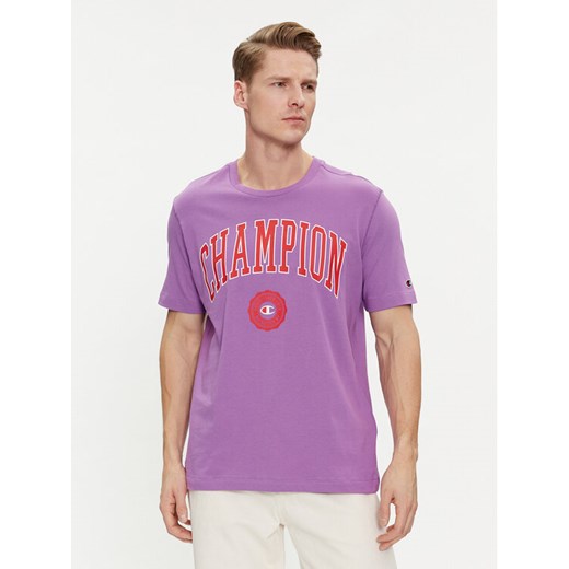 Champion T-Shirt 219852 Fioletowy Comfort Fit ze sklepu MODIVO w kategorii T-shirty męskie - zdjęcie 182711994