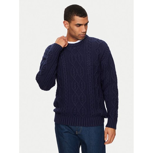 Gap Sweter 787133-00 Granatowy Relaxed Fit ze sklepu MODIVO w kategorii Swetry męskie - zdjęcie 182712082