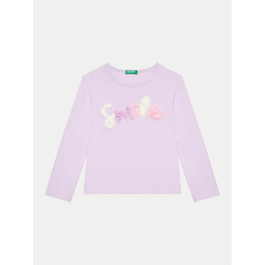 United Colors Of Benetton Bluzka 3I1XG10FG Fioletowy Regular Fit ze sklepu MODIVO w kategorii Bluzki dziewczęce - zdjęcie 182712114