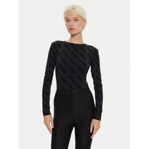 Hugo Body 50523412 Czarny Slim Fit ze sklepu MODIVO w kategorii Bluzki damskie - zdjęcie 182712164