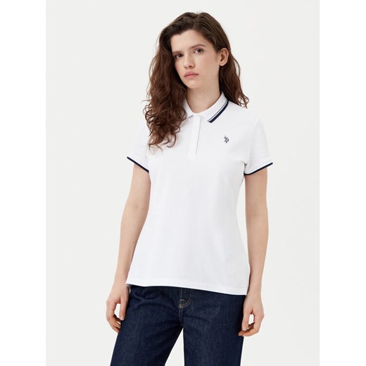 U.S. Polo Assn. Polo WUP0812 Biały Regular Fit ze sklepu MODIVO w kategorii Bluzki damskie - zdjęcie 182712290