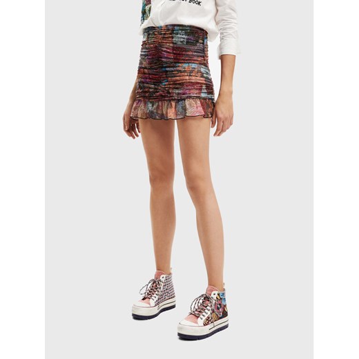 Desigual Spódnica mini Bora 22WWFK03 Kolorowy Slim Fit ze sklepu MODIVO w kategorii Spódnice - zdjęcie 182712341
