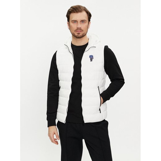 KARL LAGERFELD Kamizelka 505403 542591 Biały Regular Fit ze sklepu MODIVO w kategorii Kamizelki męskie - zdjęcie 182712374
