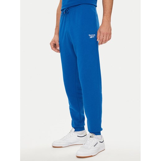 Reebok Spodnie damskie Small Logo Fleece 100202849 Niebieski Regular Fit ze sklepu MODIVO w kategorii Spodnie męskie - zdjęcie 182712422