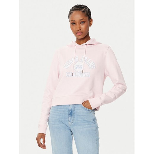 Guess Bluza W5RQ29 K68I4 Beżowy Regular Fit ze sklepu MODIVO w kategorii Bluzy damskie - zdjęcie 182712494