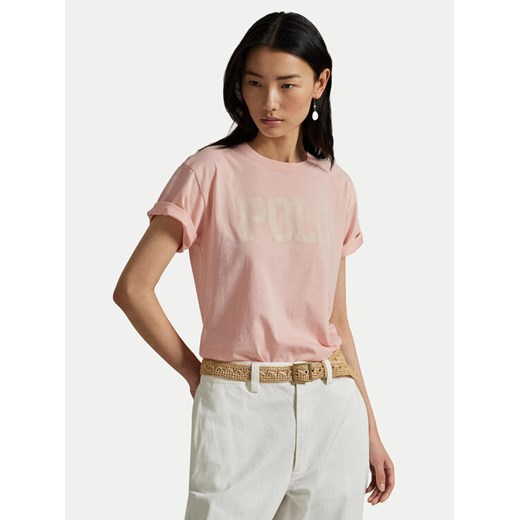 Polo Ralph Lauren T-Shirt 211965096001 Koralowy Regular Fit ze sklepu MODIVO w kategorii Bluzki damskie - zdjęcie 182712501