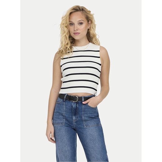 ONLY Top Majli 15255533 Écru Regular Fit ze sklepu MODIVO w kategorii Bluzki damskie - zdjęcie 182712520