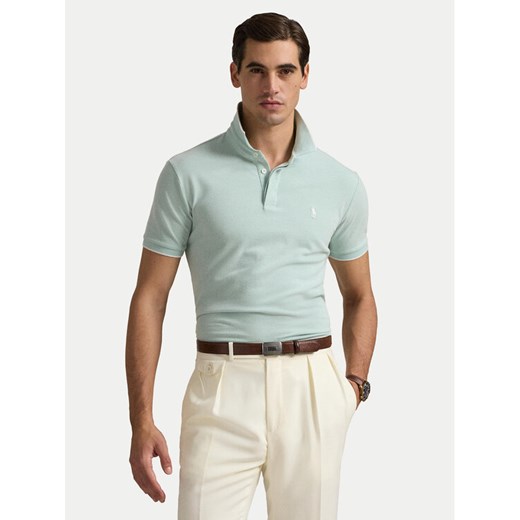 Polo Ralph Lauren Polo 710963494005 Zielony Custom Slim Fit ze sklepu MODIVO w kategorii T-shirty męskie - zdjęcie 182712550