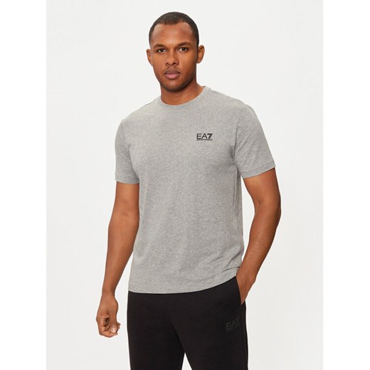 EA7 Emporio Armani T-Shirt 8NPT25 PJVPZ Szary Regular Fit ze sklepu MODIVO w kategorii T-shirty męskie - zdjęcie 182712554