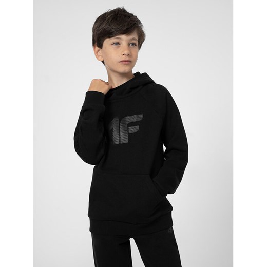 4F Bluza 4FJSS23TSWSM220 Czarny Regular Fit ze sklepu MODIVO w kategorii Bluzy chłopięce - zdjęcie 182712571