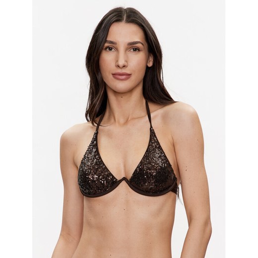 Guess Góra od bikini E3GJ01 KBMV0 Brązowy ze sklepu MODIVO w kategorii Stroje kąpielowe - zdjęcie 182712582