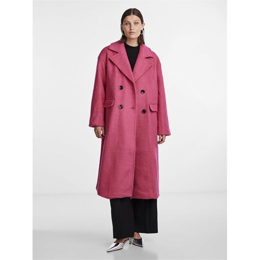 YAS Płaszcz wełniany Mila 26030712 Różowy Loose Fit ze sklepu MODIVO w kategorii Płaszcze damskie - zdjęcie 182712671
