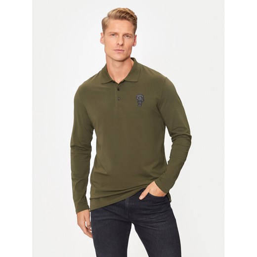 KARL LAGERFELD Polo 745025 544221 Zielony Regular Fit ze sklepu MODIVO w kategorii T-shirty męskie - zdjęcie 182712721