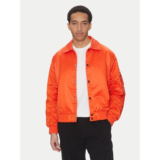 Alpha Industries Kurtka bomber Coach Logo 156145 Pomarańczowy Regular Fit ze sklepu MODIVO w kategorii Kurtki męskie - zdjęcie 182712763