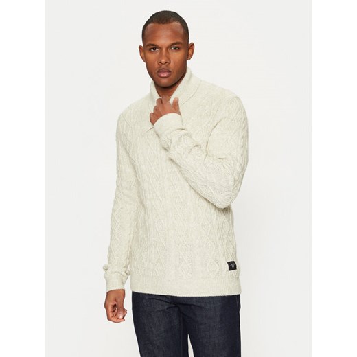 s.Oliver Sweter 2152201 Beżowy Regular Fit ze sklepu MODIVO w kategorii Swetry męskie - zdjęcie 182712770