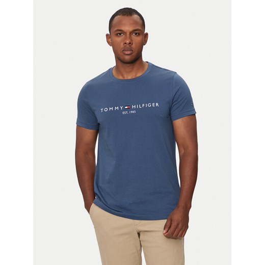 Tommy Hilfiger T-Shirt Logo MW0MW11797 Niebieski Regular Fit ze sklepu MODIVO w kategorii T-shirty męskie - zdjęcie 182712864