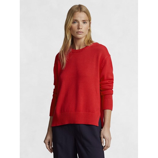 Polo Ralph Lauren Sweter Cn Po 211898583007 Czerwony Regular Fit ze sklepu MODIVO w kategorii Swetry damskie - zdjęcie 182712891