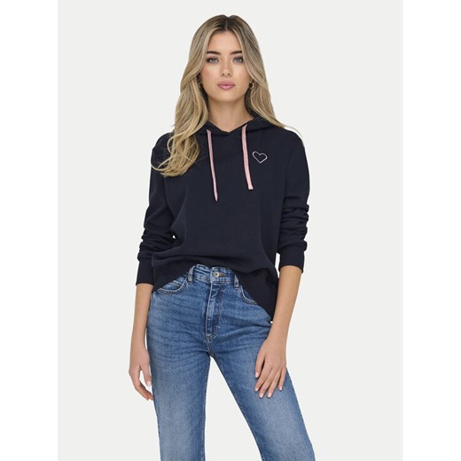 ONLY Bluza Noli 15312874 Granatowy Regular Fit ze sklepu MODIVO w kategorii Bluzy damskie - zdjęcie 182713012