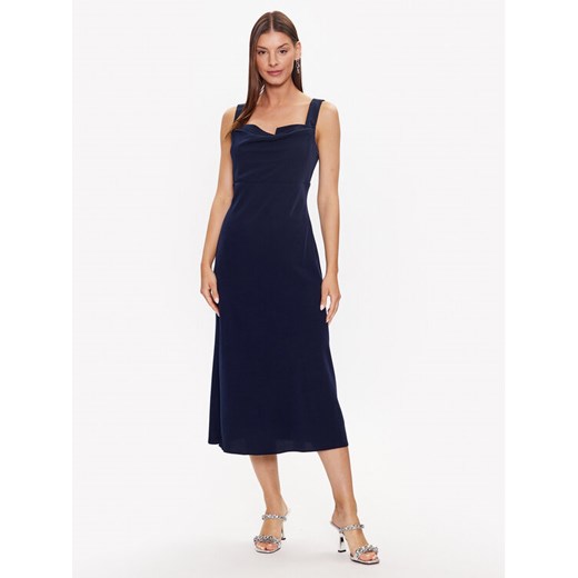 DKNY Sukienka koktajlowa Cowl Neck Sleeveless DD3C3620 Granatowy Regular Fit ze sklepu MODIVO w kategorii Sukienki - zdjęcie 182713100