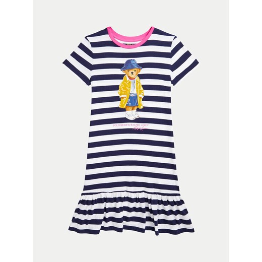 Polo Ralph Lauren Sukienka codzienna 313957382001 Granatowy Regular Fit ze sklepu MODIVO w kategorii Sukienki dziewczęce - zdjęcie 182713101