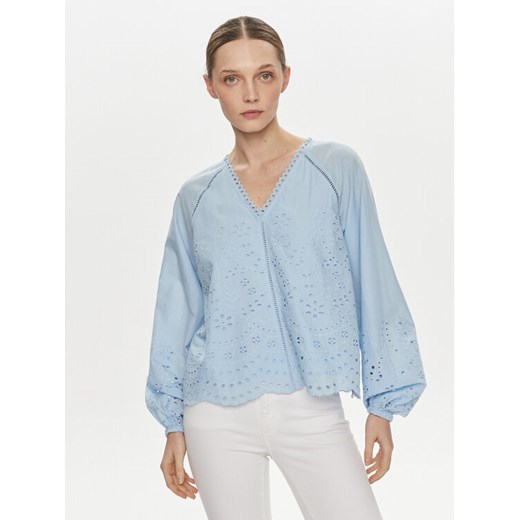 YAS Bluzka Luma 26032810 Błękitny Regular Fit ze sklepu MODIVO w kategorii Bluzki damskie - zdjęcie 182713212