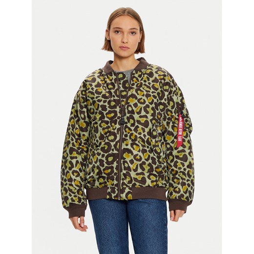 Alpha Industries Kurtka bomber 108010C Zielony Regular Fit ze sklepu MODIVO w kategorii Kurtki damskie - zdjęcie 182713281
