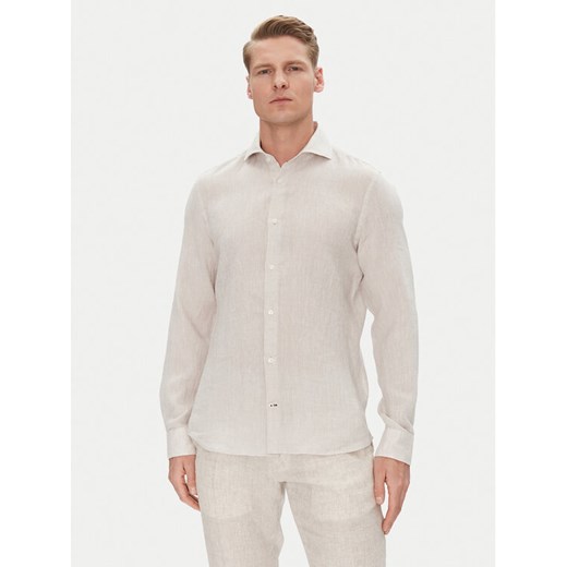 JOOP! Koszula 17 JSH-146Pai-W 30046075 Écru Slim Fit ze sklepu MODIVO w kategorii Koszule męskie - zdjęcie 182713330