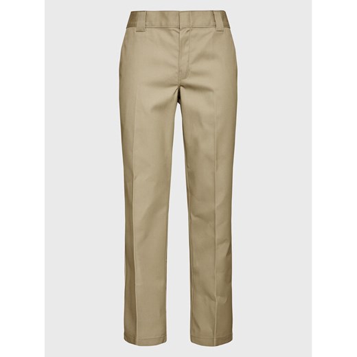 Dickies Spodnie materiałowe Work DK0A4XK9KHK Beżowy Slim Fit ze sklepu MODIVO w kategorii Spodnie męskie - zdjęcie 182713350